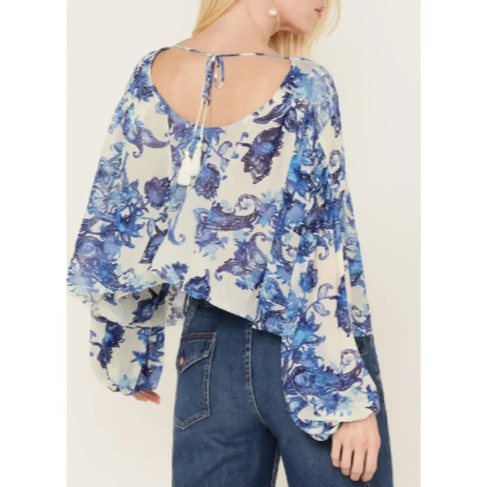 New ~ FREE PEOPLE ~ Up For Anything Western Shirt Size S ANTHROPOLOGIE